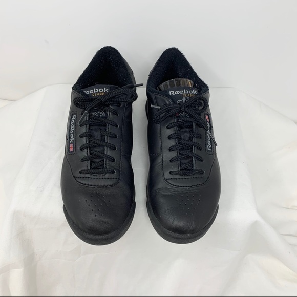 Vtg Reebok Classic Shoes Womens Sz 6.5 Black - Picture 3 of 7